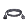 Cable de Alimentación Eléctrica Con Bloqueo de Seguridad, de IEC C14 a IEC C13, 1.8 Metros de Largo, Color Negro, Paquete de 1