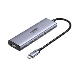 Hub USB-C 6 en 1 / HDMI 4K@60Hz / 2x USB-A 3.2 Gen 2 (10 Gbps) / 2x USB-C 3.2 (10 Gbps) / PD 100W / Compatibilidad Universal / D