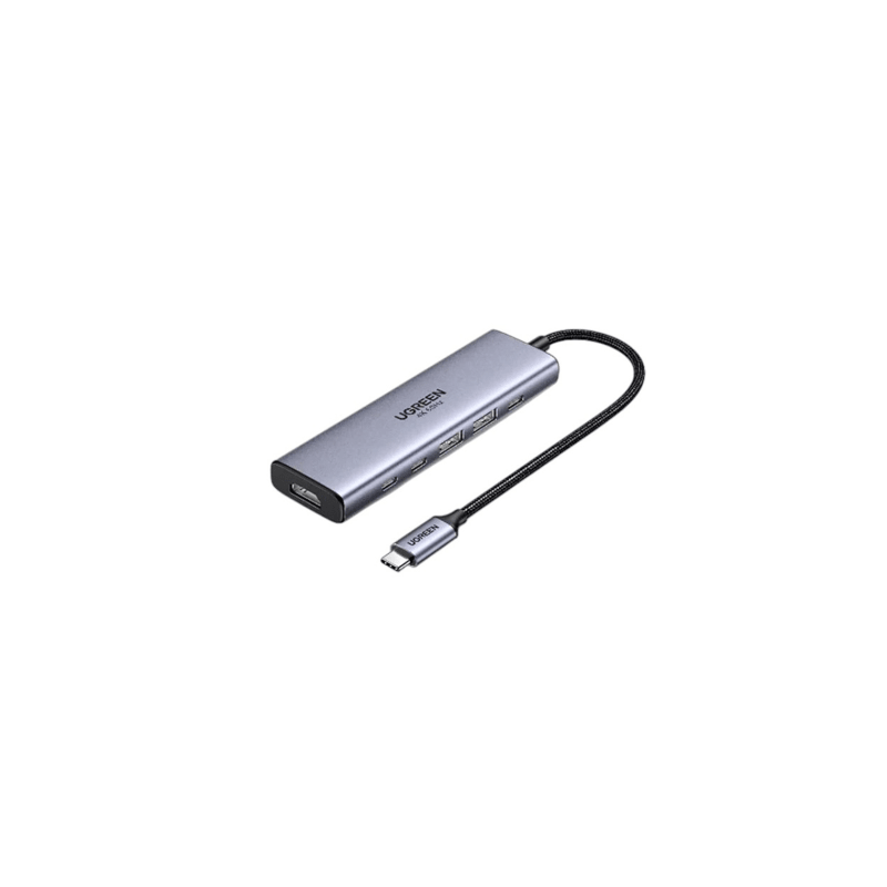 Hub USB-C 6 en 1 / HDMI 4K@60Hz / 2x USB-A 3.2 Gen 2 (10 Gbps) / 2x USB-C 3.2 (10 Gbps) / PD 100W / Compatibilidad Universal / D