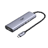 Hub USB-C 6 en 1 / HDMI 4K@60Hz / 2x USB-A 3.2 Gen 2 (10 Gbps) / 2x USB-C 3.2 (10 Gbps) / PD 100W / Compatibilidad Universal / D