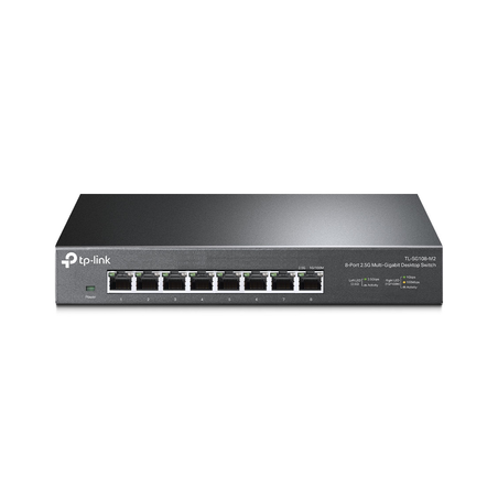 Switch Gigabit no administrable de 8 puertos 100 Mbps/ 1 Gbps/ 2.5 Gbps ideal para WiFi 6
