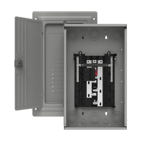 Centro de carga trifásico 3 Fases, 4 Hilos para interruptores QP, de 12 polos - 24 circuitos, 120/240vca, Barras de aluminio 10