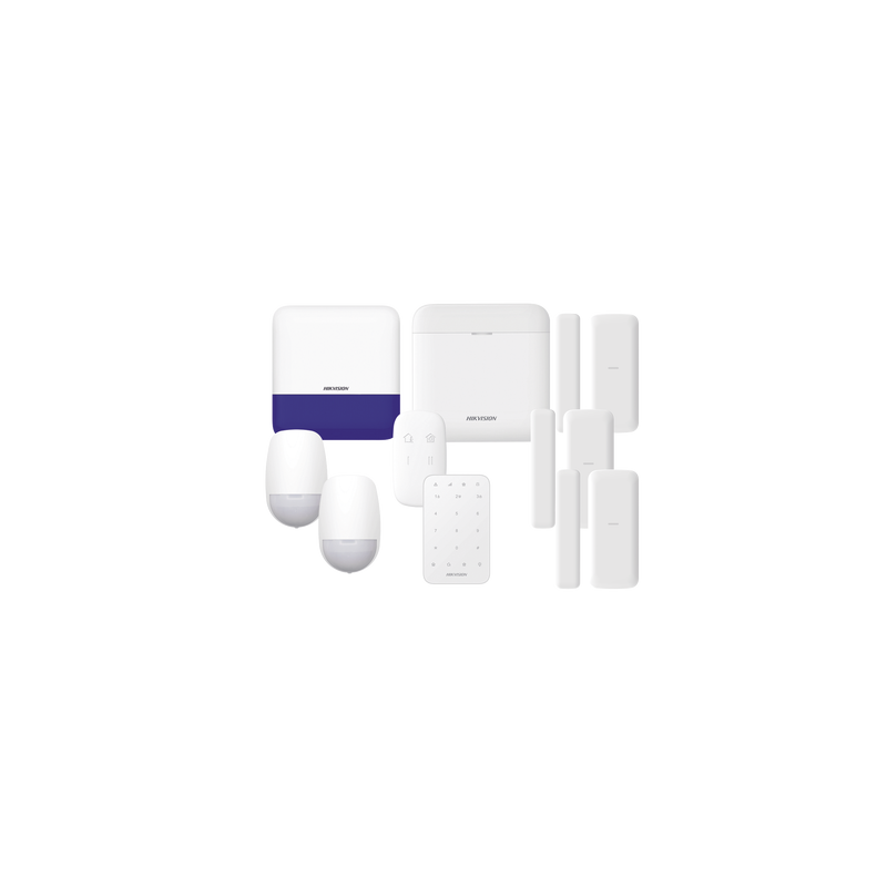 (AX PRO) KIT de Alarma AX PRO / Incluye: 1 Hub con batería de respaldo/ 2 Sensores PIR / 3 Contactos Magnéticos mini / 1 Contr