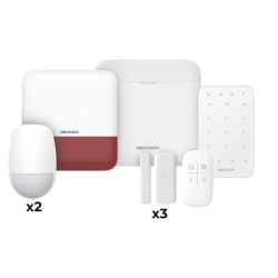 (AX PRO) KIT de Alarma AX PRO / Incluye: 1 Hub / 2 Sensores PIR / 3 Contactos Magnéticos mini / 1 Control Remoto / 1 Sirena Est