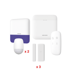 (AX PRO) KIT de Alarma AX PRO / Incluye: 1 Hub con batería de respaldo / 2 Sensores PIR / 3 Contactos Magnéticos mini / 1 Cont