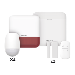 (AX PRO) KIT de Alarma AX PRO / Incluye: 1 Hub con batería de respaldo / 2 Sensores PIR / 3 Contactos Magnéticos mini / 1 Cont