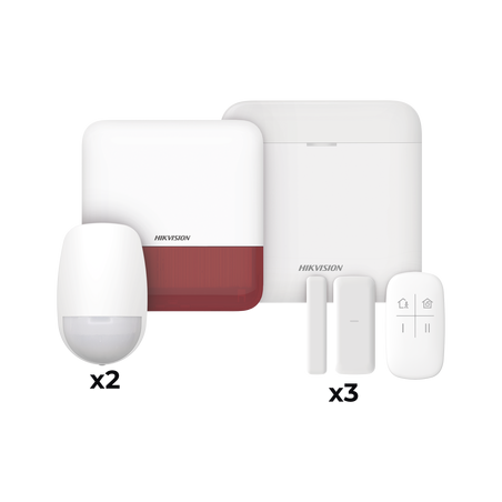 (AX PRO) KIT de Alarma AX PRO / Incluye: 1 Hub con batería de respaldo / 2 Sensores PIR / 3 Contactos Magnéticos mini / 1 Cont