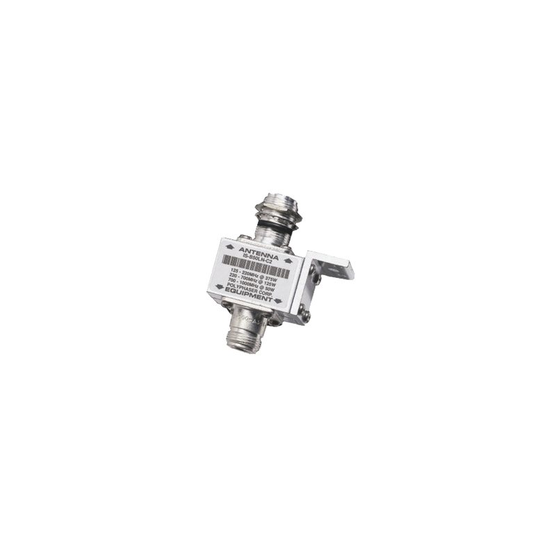 Protector Coaxial RF / 125-1000 MHz / 50 Ω / Conectores N Hembra / Bloqueo DC / 40 kA