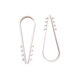Bolsa con 100 clips sujetadores de plástico para cables de 19 a 25 mm. Ideales para instalaciones en pared, brindan sujeción f