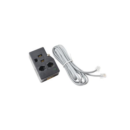 Protector Plug 120 V / 15 A / 40,000 A / Telco RJ11 / LED Diagnóstico y Tornillo Fijación