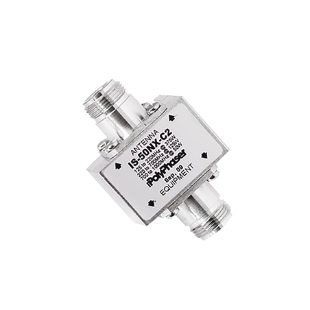 Protector Coaxial RF / 125-1000 MHz / 50 Ω / Conectores N Hembra / Ceja Lateral / 50 kA