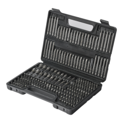 Juego de 208 Puntas para Taladro Entrada Hexagonal 1/4". Incluye Estuche.