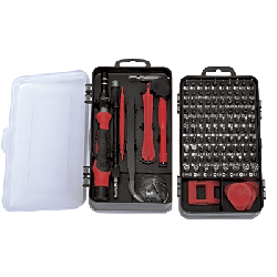 Juego de Reparación de Pantallas o Dispositivos Electrónicos de Uso Fino con 115 piezas con Estuche de Almacenaje.