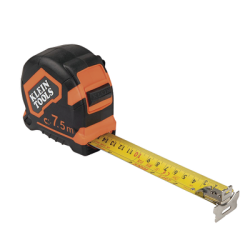 Flexómetro (Cinta de Medir) de 7.5 m con Gancho doble Magnético. Graduada por Ambos Lados y Freno de Alta Velocidad. De Uso Ru