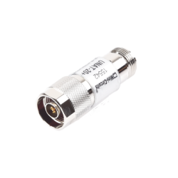 Atenuador en Línea de 20 dB, 0.5 W, Conectores N Macho-Hembra, CD-6 GHz.