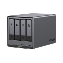 NAS UGREEN NASync DXP4800 Plus / Procesador Intel Pentium Gold 8505 5 Núcleos / 4 Bahías SATA + 2 M.2 NVMe PCIe 4.0 / 8GB DDR5