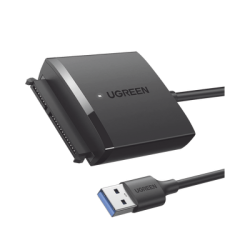 Adaptador USB 3.0 a SATA III | Compatible con Disco Duro HDD y SSD de 2.5" y 3.5" de hasta 12 TB | Velocidad USB 3.0 de hasta 5 
