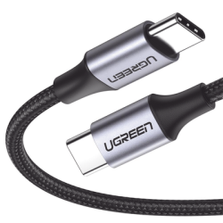 Cable USB-C a USB-C | 1 Metro (3.28 Pies) | Transferencia de Datos de 480 Mbps | Carga Rápida de Hasta 60W | QC 4.0/3.0/2.0 | P