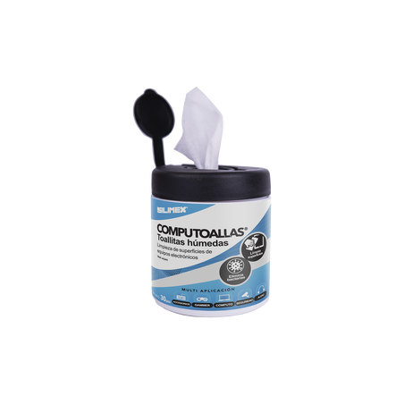 Toallas húmedas antibacteriales, para limpieza de gabinetes, equipos de cómputo, audio, vídeo y telefonía, 30 piezas