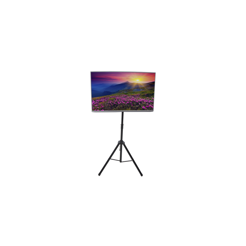 Trípode Portátil con Soporte de piso para Monitores de 32 a 65" / Vesa 600 x 400 / Acero / Montaje de 65 cm a 1 mt