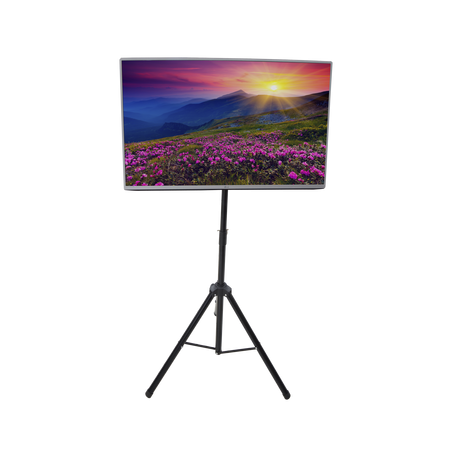 Trípode Portátil con Soporte de piso para Monitores de 32 a 65" / Vesa 600 x 400 / Acero / Montaje de 65 cm a 1 mt