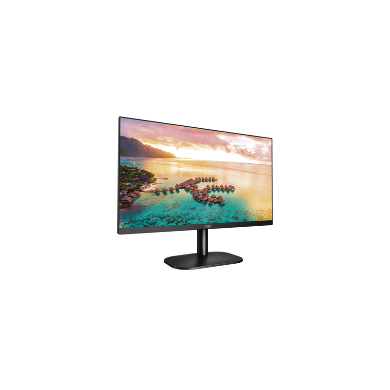 Monitor LED de 23.8" VESA, Resolución 1920 x 1080 Pixeles, Entradas de Video VGA/HDMI. Panel IPS LCD Backlight LED. Ultra Delga