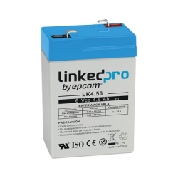Batería 6 V / 4.5 Ah / UL / Tecnología AGM / Vida útil promedio 5 años / Para uso en equipo electrónico, Alarmas de Intrusi