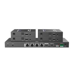 Kit Divisor y Extensor HDMI / Divide 1 Fuente HDMI a 4 Pantallas / Extiende la señal HDMI hasta 70 m / Resolución 4K @ 60 Hz/ 