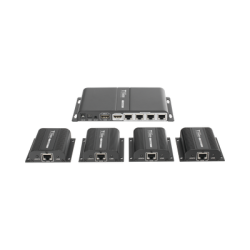 Kit Divisor y Extensor HDMI (Extender Splitter) / Divide 1 Fuente HDMI a 4 Pantallas / Extiende la señal HDMI hasta 40 m / Reso