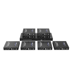 Kit Divisor y Extensor HDMI / Divide 1 Fuente HDMI a 8 Pantallas / Extiende la señal HDMI hasta 70 m / Resolución 4K @ 60 Hz/ 