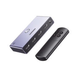 Switch (Splitter) 8K HDMI 2.1 / 3 Entradas 1 Salida / Incluye Control Remoto / Soporta 8K@60Hz 4K@120Hz 4K@60Hz 3D / HDR / HDCP 