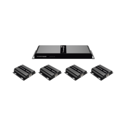Kit Divisor y Extensor HDMI (Extender Splitter) | Divide 1 Fuente HDMI a 4 Pantallas | Extiende la señal HDMI hasta 120 m | Res