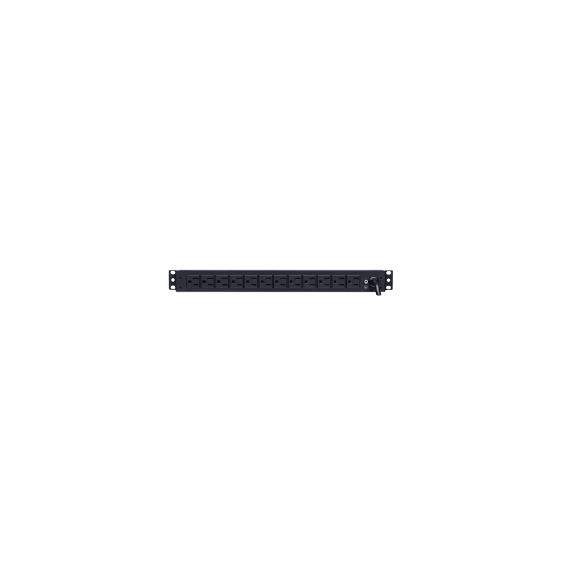 PDU Básico Para Distribución de Energía, Con 12 Tomas NEMA 5-15R Traseras, 1UR, 15 Amp, 120 Vca