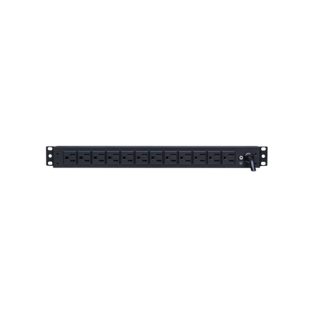 PDU Básico Para Distribución de Energía, Con 12 Tomas NEMA 5-15R Traseras, 1UR, 15 Amp, 120 Vca