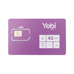 SIM Yobi para dispositivos móviles 3G/4G con recarga de 5GB cada mes durante 1 año de servicio (solo datos)