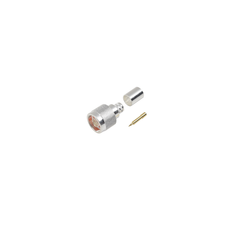 Conector N Macho de Anillo plegable para cables LMR-400, 9913, CNT-400, RG8/U-SYS, RFLASH-1113, 8214.