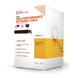 Cable Cat6+ Calibre 23 Alto Rendimiento, ETL, UL, Color Azul, de 100 Metros (328.08 Pies), Super Flexible, para Aplicaciones de 