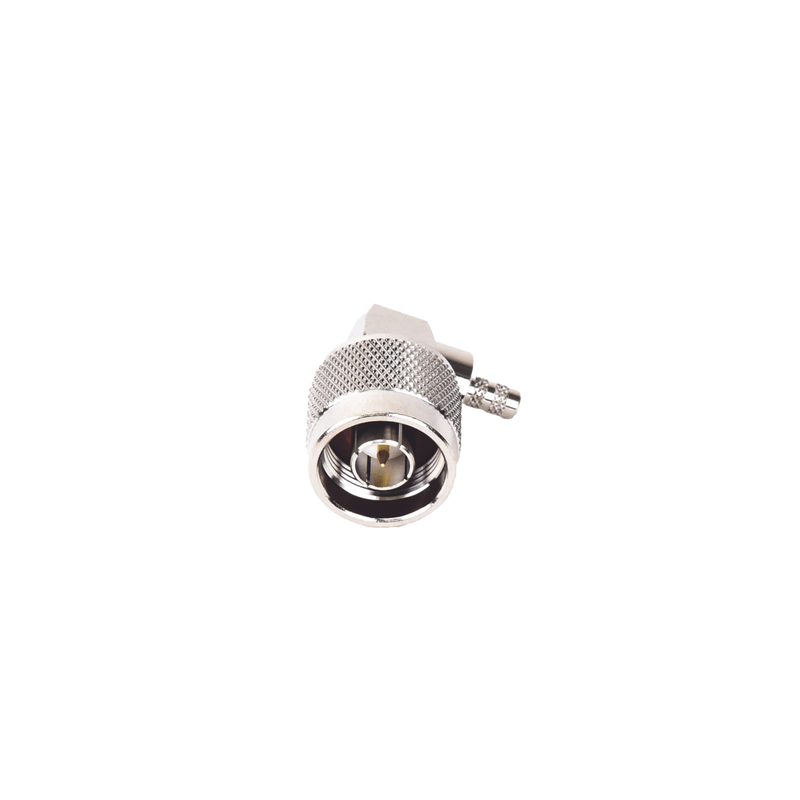 Conector N Macho en A/R de Anillo Plegable para Cables LP-195, LP-142, RG-58/U, RG-142/U, Niquel/ Oro/ Teflón.