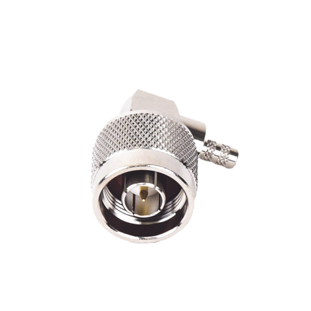 Conector N Macho en A/R de Anillo Plegable para Cables LP-195, LP-142, RG-58/U, RG-142/U, Niquel/ Oro/ Teflón.