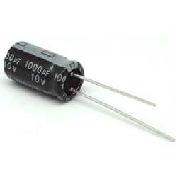 Capacitor Electrolítico de Aluminio, Radial de 1000 µFd, 10 V