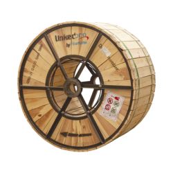 Carrete de 4 Kilómetros de Fibra Óptica Aérea (ADSS) G.652D Armada Anti Roedor, Dieléctrica, Monomodo 24 Hilos, Span 200 (Pa