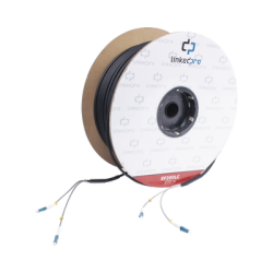 Carrete de Fibra Óptica Monomodo con Conectores LC-LC Duplex, Reforzada con Kevlar, de 200 Metros (656.17 Pies), Para Instalaci