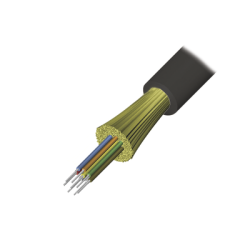 Cable de Fibra Óptica de 12 Hilos, Interior/Exterior, Tight Buffer, No Conductiva (Dieléctrica), Plenum, Monomodo OS2, 1 Metro