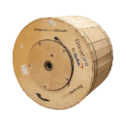 Carrete de 4 Kilómetros de Fibra Óptica Aérea Mini Figura 8, G.652D, Monomodo de 6 Hilos, Exterior, Span 80, Loose Tube