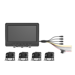 Sistema de Monitoreo Local / 4 Cámaras 1080p para Exterior (IP68) y Pantalla LCD de 7" a Color / Memoria Micro SD de 64 GB (Exp