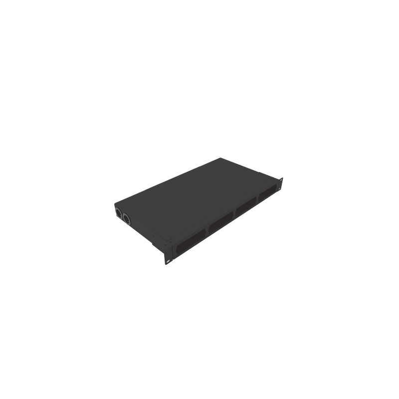 Distribuidor de Fibra Óptica Vacío 19 Pulgadas, Acepta 4 Placas Acopladoras de Linkedpro, Hasta 24 Fibras, 1UR, Incluye Charol