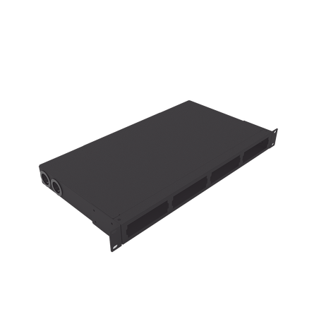 Distribuidor de Fibra Óptica Vacío 19 Pulgadas, Acepta 4 Placas Acopladoras de Linkedpro, Hasta 24 Fibras, 1UR, Incluye Charol