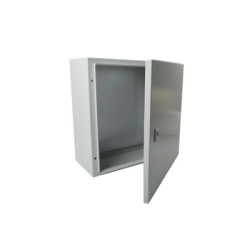 Gabinete de Acero IP66 Uso en Intemperie (400 x 400 x 200 mm) con Placa Trasera Interior de Metal y Compuerta Inferior Atornilla