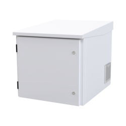 Gabinete PROFUNDO hasta 705 mm de profundidad, de Exterior de 9UR con Ventiladores y Termostato, Se envía el Gabinete Armado, (