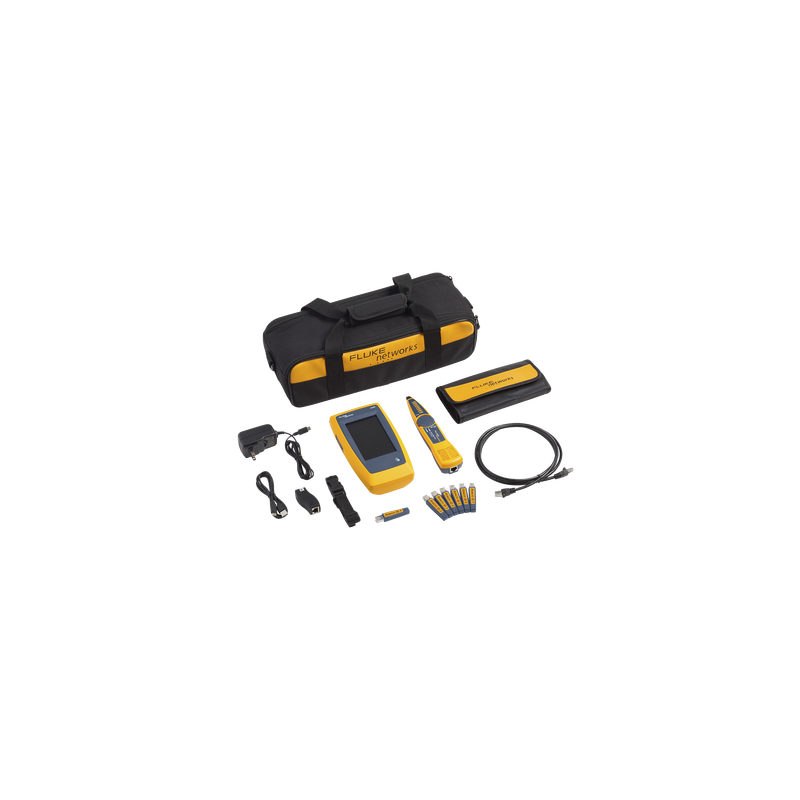 Kit Avanzado de Calificador de Red LinkIQ, Para Verificar Rendimiento de Cableado Hasta 10Gbps Basado en Frecuencia, con Pantall